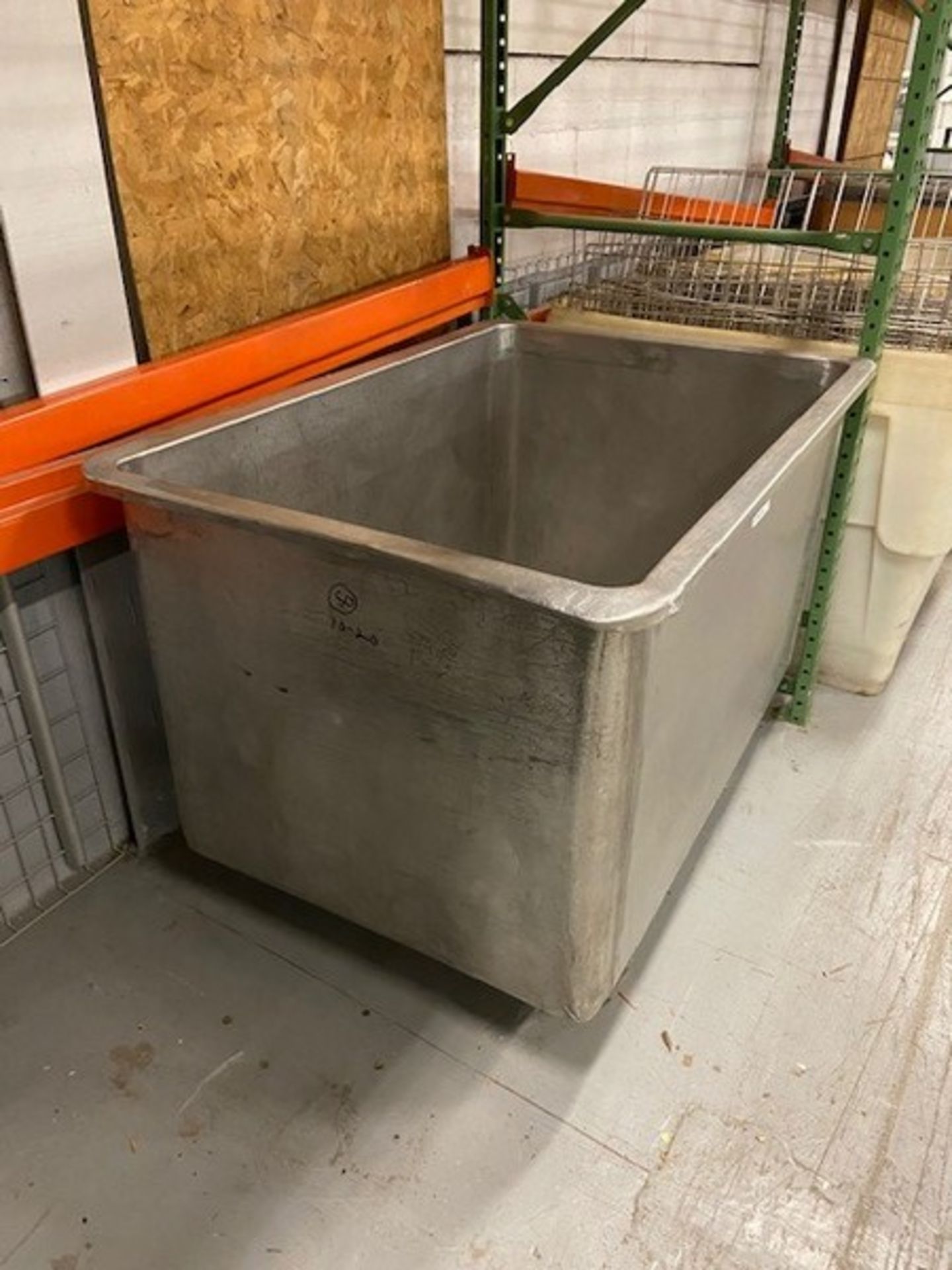 S/S Single Wall Tote, Internal Dims.: Aprox. 53" L x 35-1/2" W x 32" Deep, Mounted on S/S Legs ( - Image 3 of 4