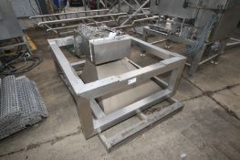 S/S Feed Hopper,Overall Dims.: Aprox. 43" L x 42" x 18" Deep, with Bottom Air Lock Valve with MGM