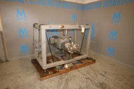 Waukesha 30 hp Positive Displacement Pump,M/N 220U2, S/N 369823-04, with 4" Clamp Type S/S Head,