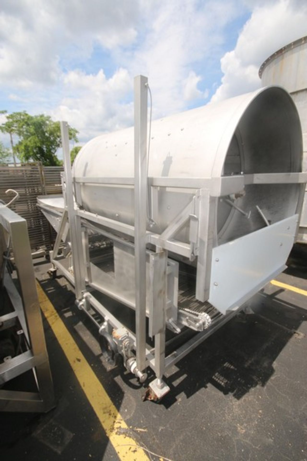 Nothum S/S Tumbler, M/N NRP-40, with S/S Mesh Infeed Conveyor, Aprox. 40" W, with Aprox. 46" Dia. - Image 10 of 12