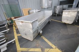 S/S Portable Trough,Trough Dims.: Aprox. 124" L x 31" W x 32" Deep, with S/S Hinge Door, Mounted