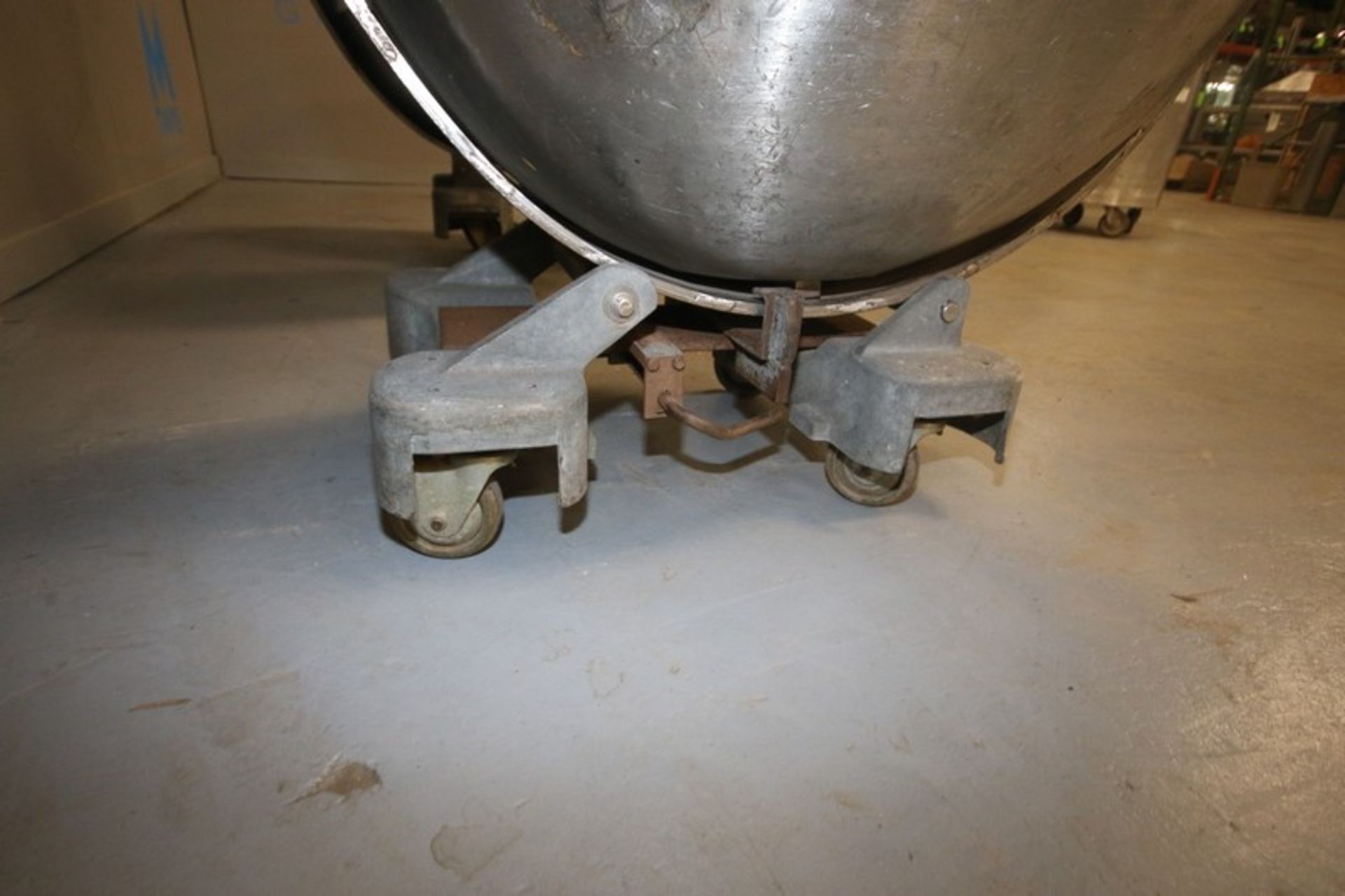 S/S Mixing Bowl, Internal Dims.:  Aprox. 32-1/2" Dia. x 26-1/2" Deep, Mounted on Portable Cart ( - Image 4 of 8