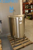 Aprox. 100 Gal. S/S Single Wall Vertical Tank, with S/S CIP Spray Ball, with S/S Hinge Lid,