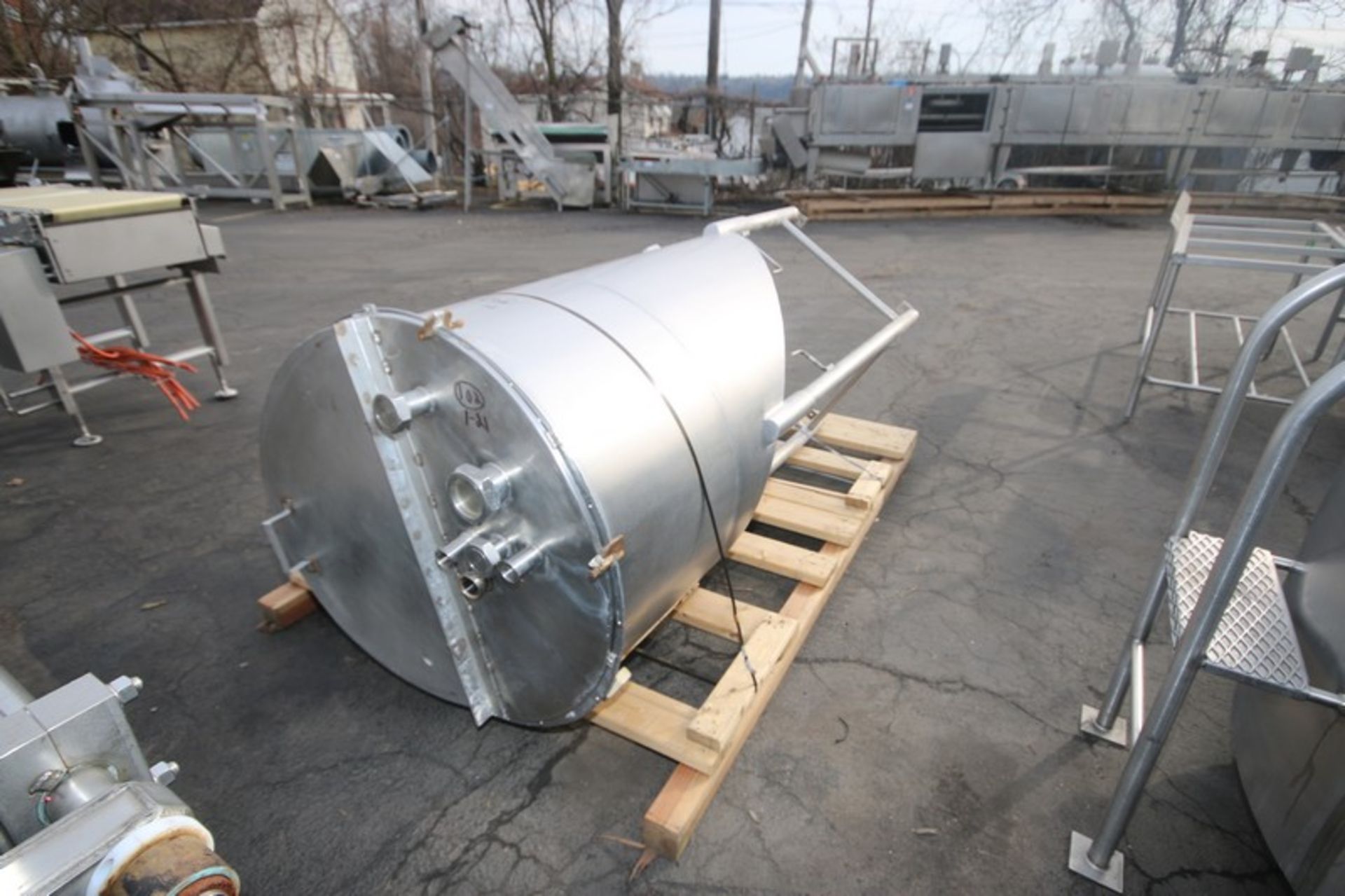 United Utsenco S/S Single Wall Tank,Aprox. 37" W, with Aprox. 63" L Slope, on S/S Legs with S/S - Image 6 of 8