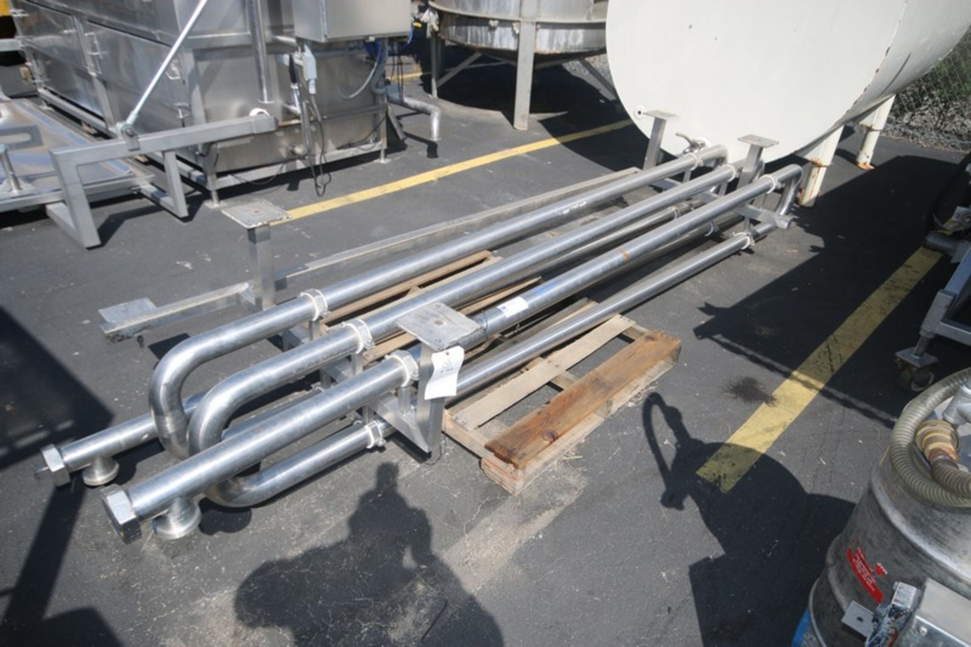 3-Pass 3" S/S Holding Tube,Aprox. 11' L, Mounted on S/S Frame (INV#69014)(LOCATED AT MDG AUCTION