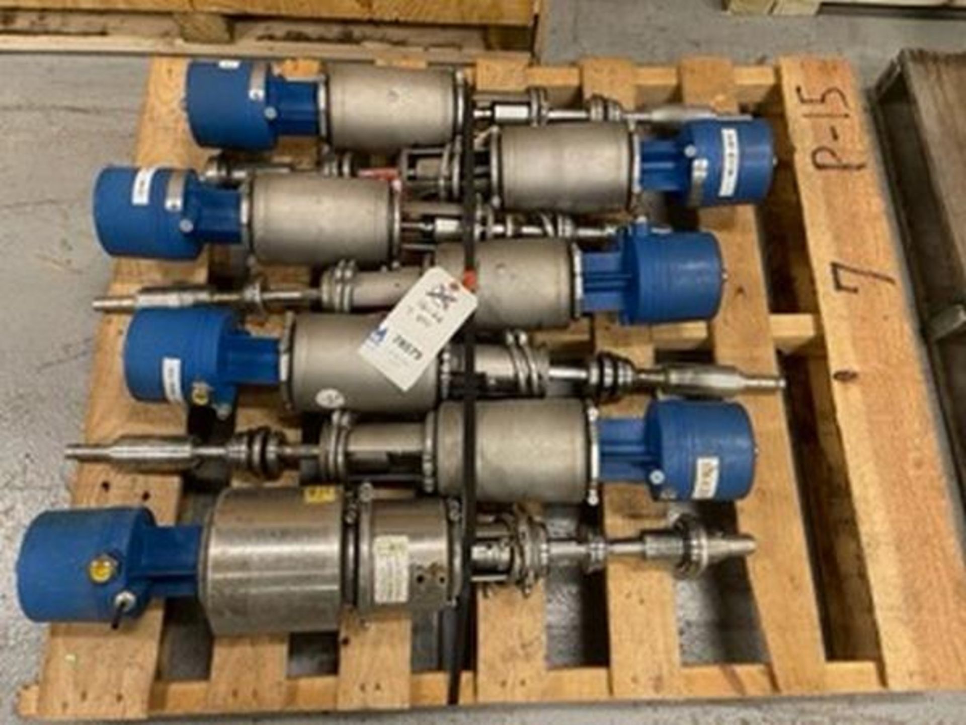 (4) GEA Aprox. 3" S/S Air Valves Actuators withThink Tops (NOTE: Bodies Not Included; Formerly