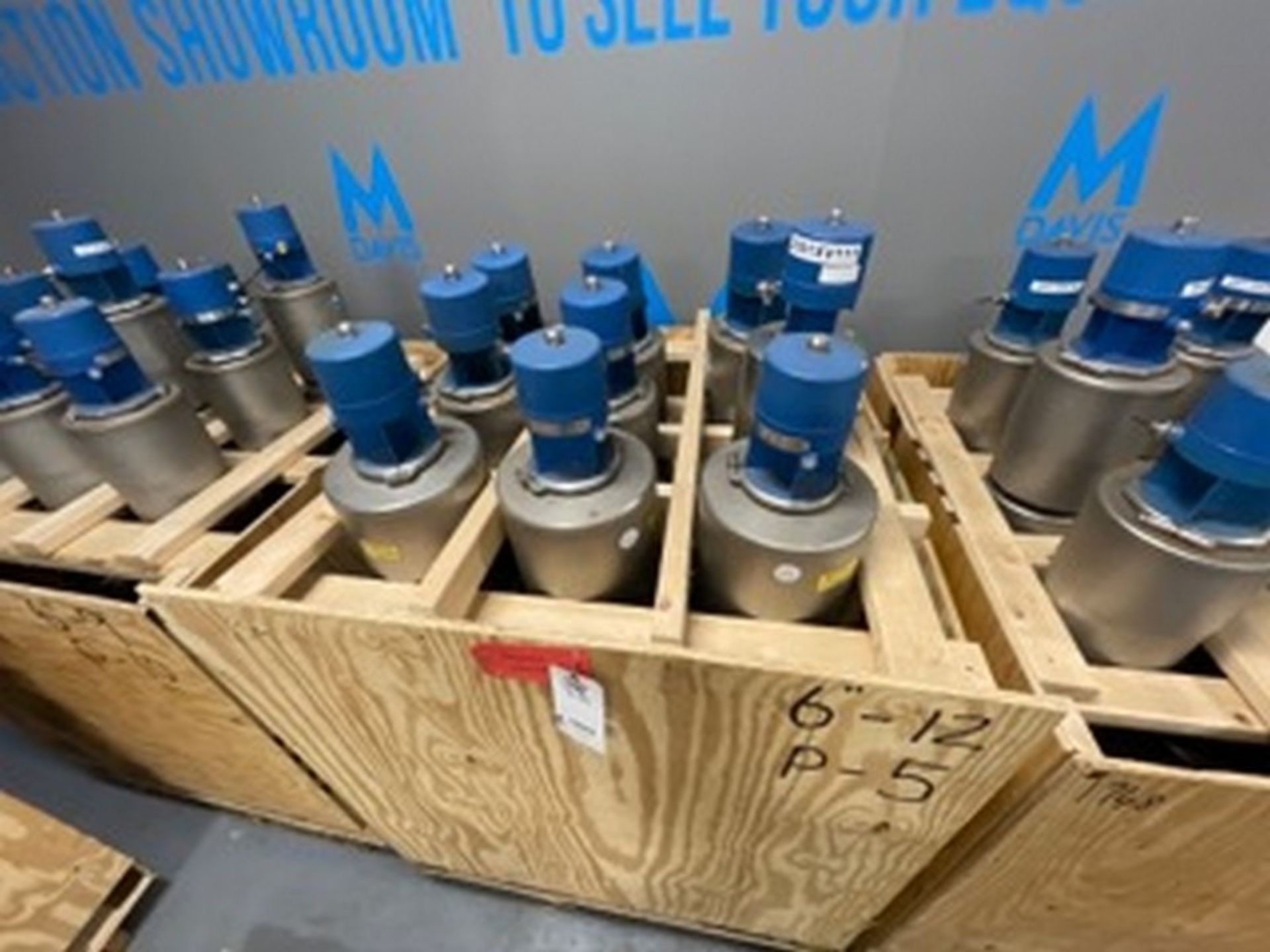 (9) GEA 6" S/S Air Valve Actuators with Think Tops(NOTE: Bodies Not Included; Formerly Used in