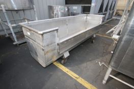 S/S Portable Trough,Trough Dims.: Aprox. 124" L x 31" W x 32" Deep, with S/S Hinge Door, Mounted