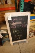 Lot of (2) 24” W x 43” H Folding Chalk BoardDisplay Signs (INV#78223)(Located @ the MDG Showroom -