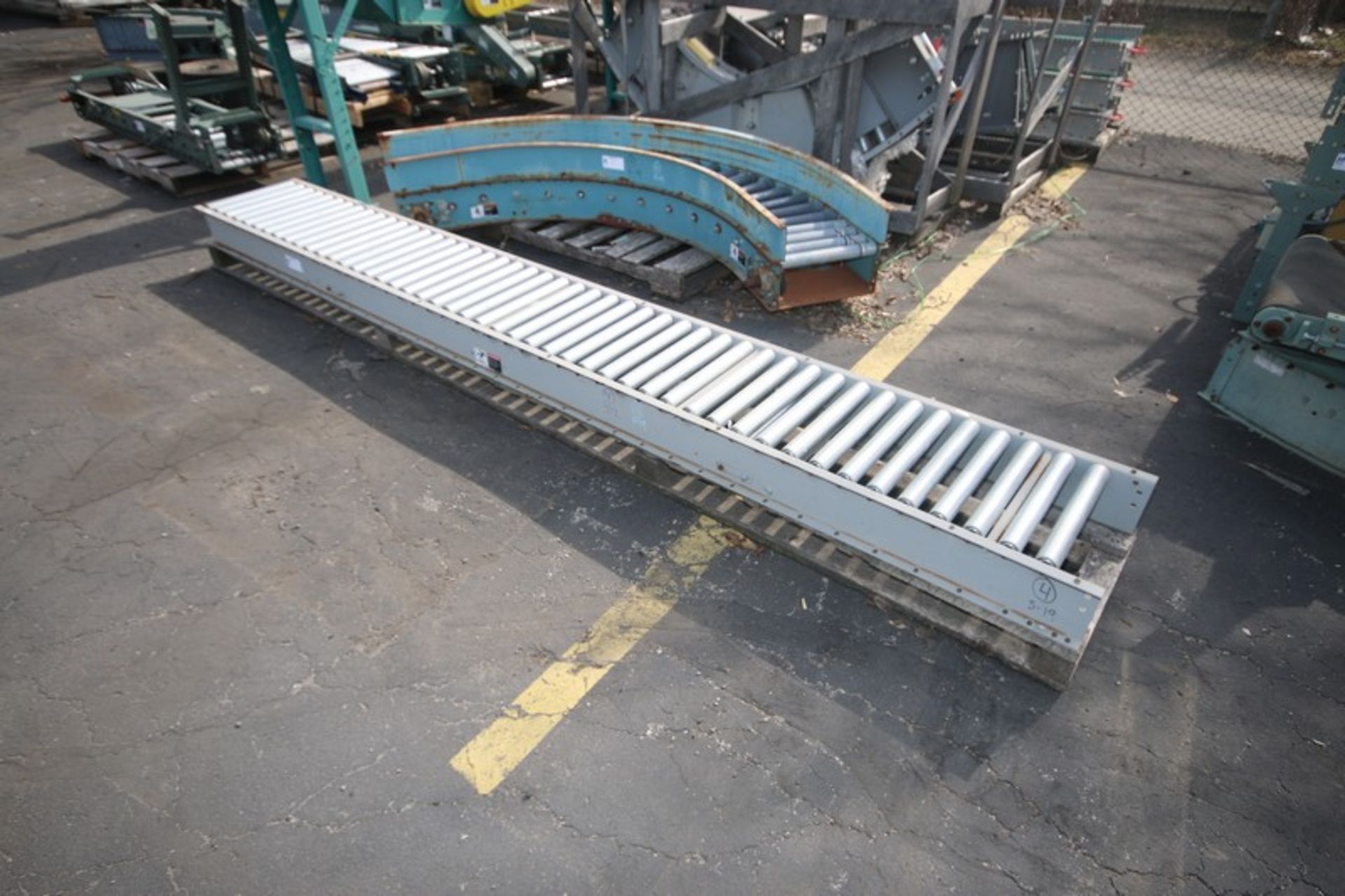 Straight Section of Roller Conveyor,Aprox. 144" L x 15-1/2" W Rolls (NOTE: Missing Legs--See - Image 2 of 3