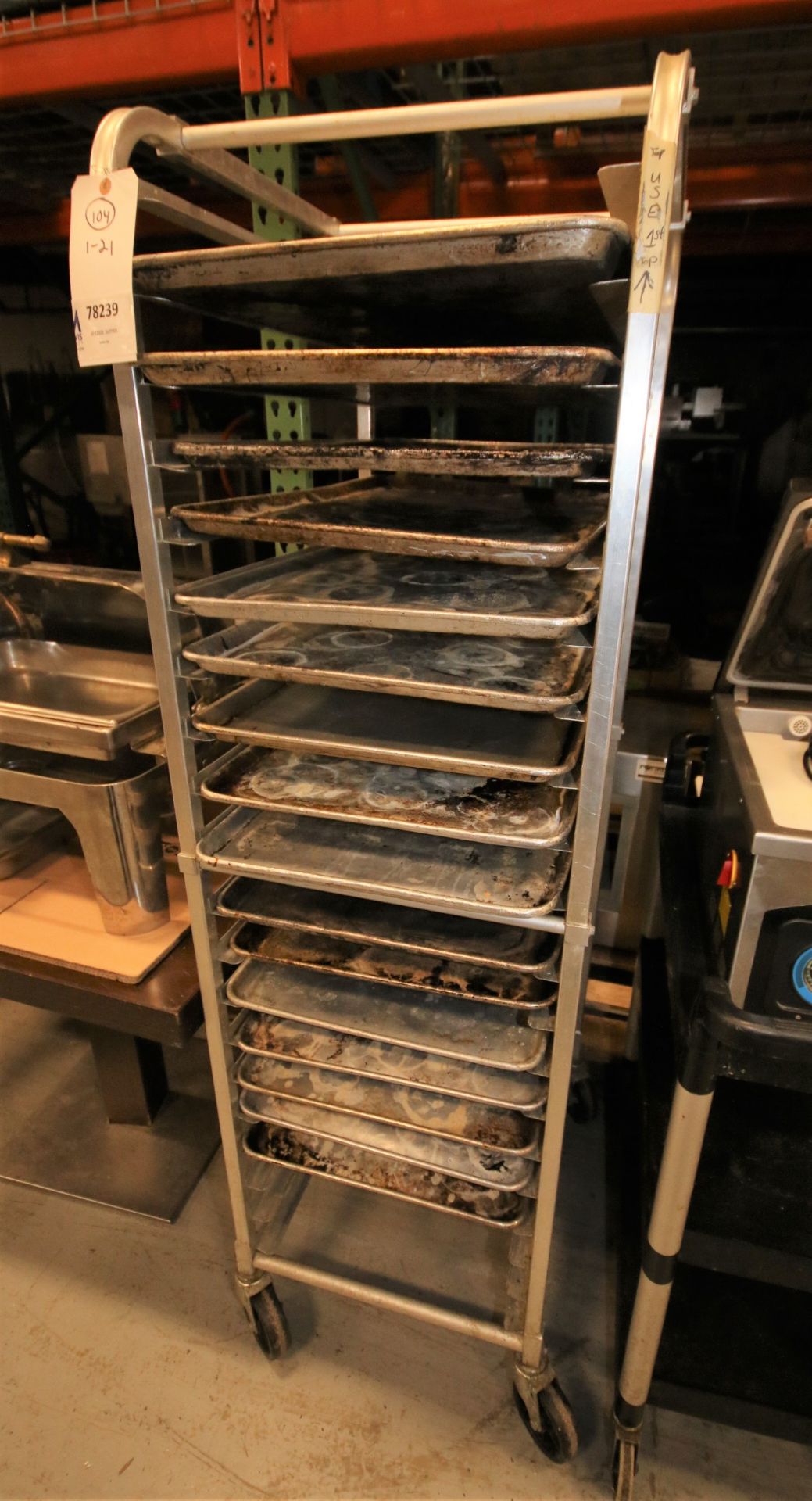 20” W x 26” D x 69” H Tray Rack with 20 Position, with (16) Aluminum Trays (INV#78239)(Located @ the