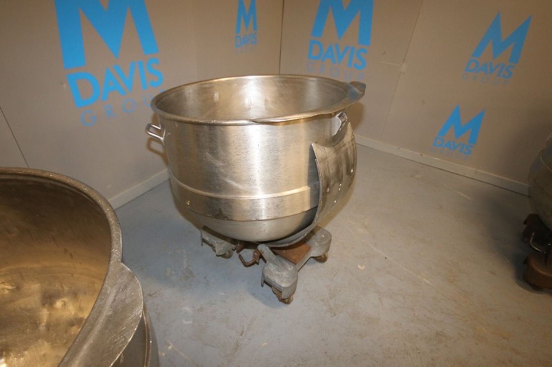 S/S Mixing Bowl, Internal Dims.:  Aprox. 32-1/2" Dia. x 26-1/2" Deep, Mounted on Portable Cart ( - Image 6 of 7