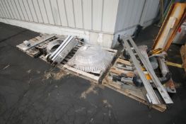 4-Pallets of Assorted Conveyor Components,Includes (2)-Straight Sections of Conveyor, (2) Rolls of