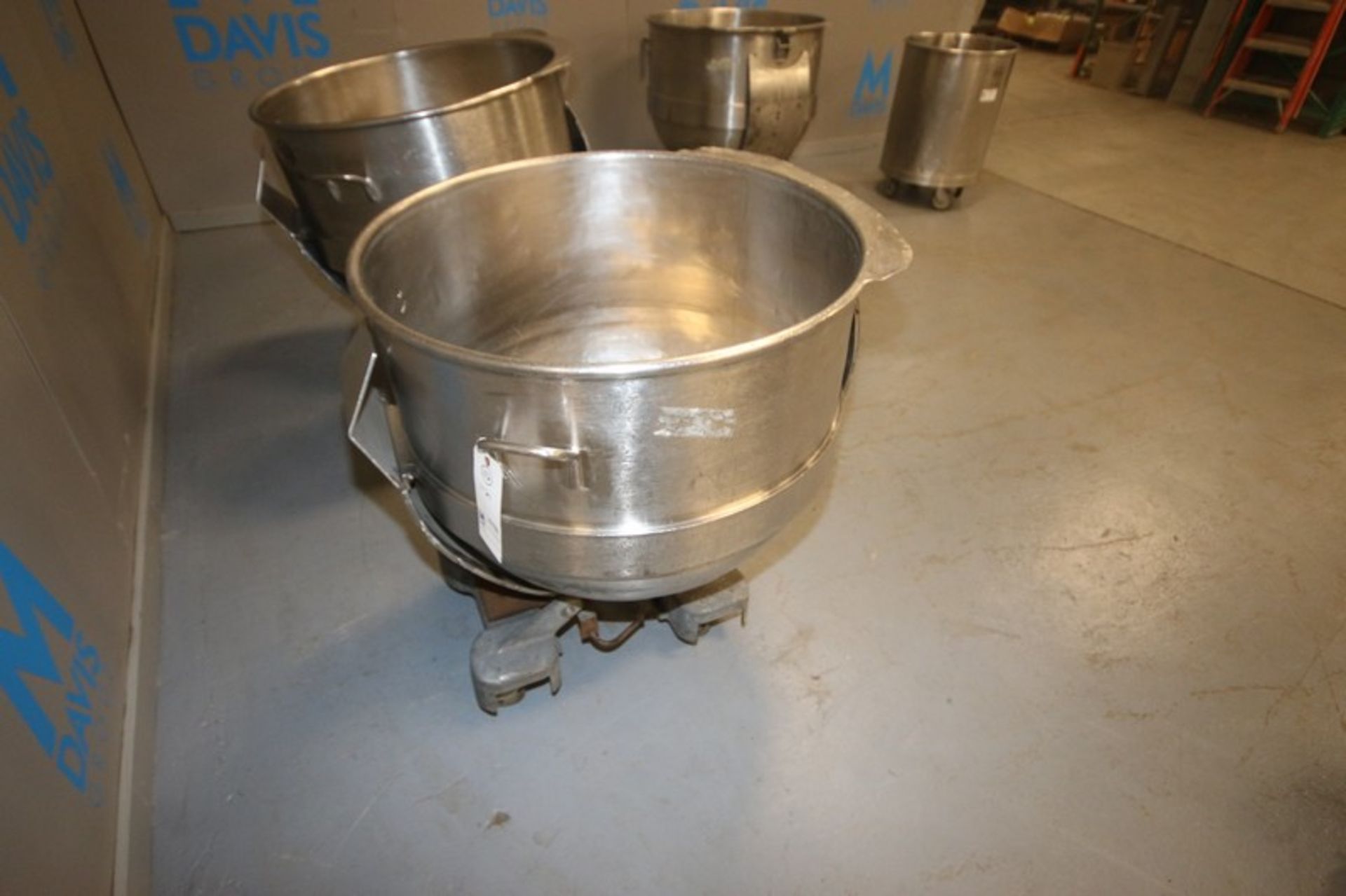 S/S Mixing Bowl, Internal Dims.:  Aprox. 32-1/2" Dia. x 26-1/2" Deep, Mounted on Portable Cart ( - Image 6 of 8