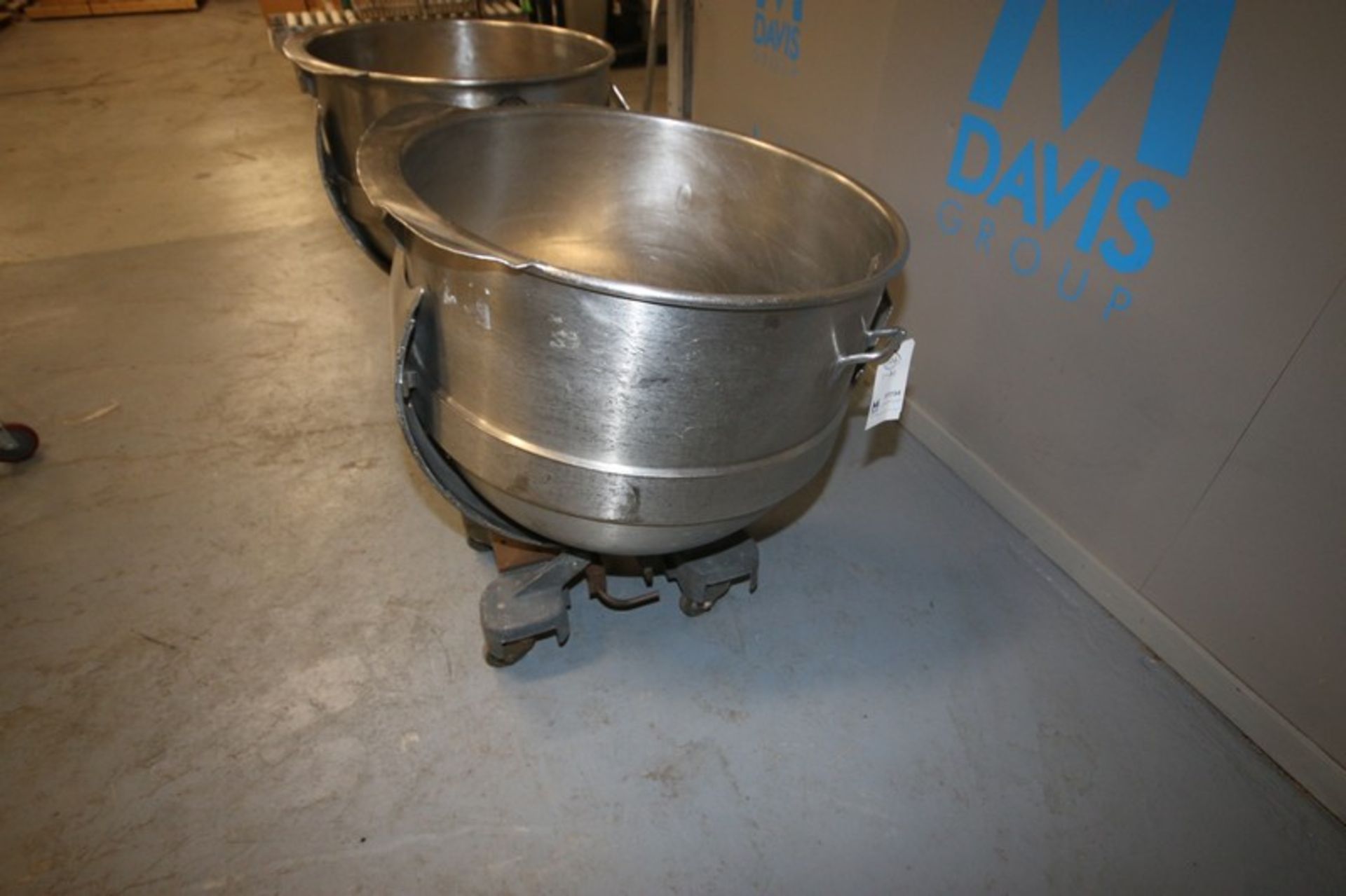 S/S Mixing Bowl, Internal Dims.:  Aprox. 32-1/2" Dia. x 26-1/2" Deep, Mounted on Portable Cart ( - Image 5 of 7