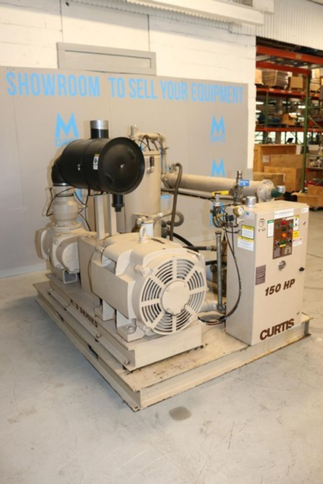 Curtis 150 hp Air Compressor, M/N R/S 150D A/EE75G, S/N 7863H07014, 706 CFM, 125 PSI, 460 Volts, - Image 3 of 12
