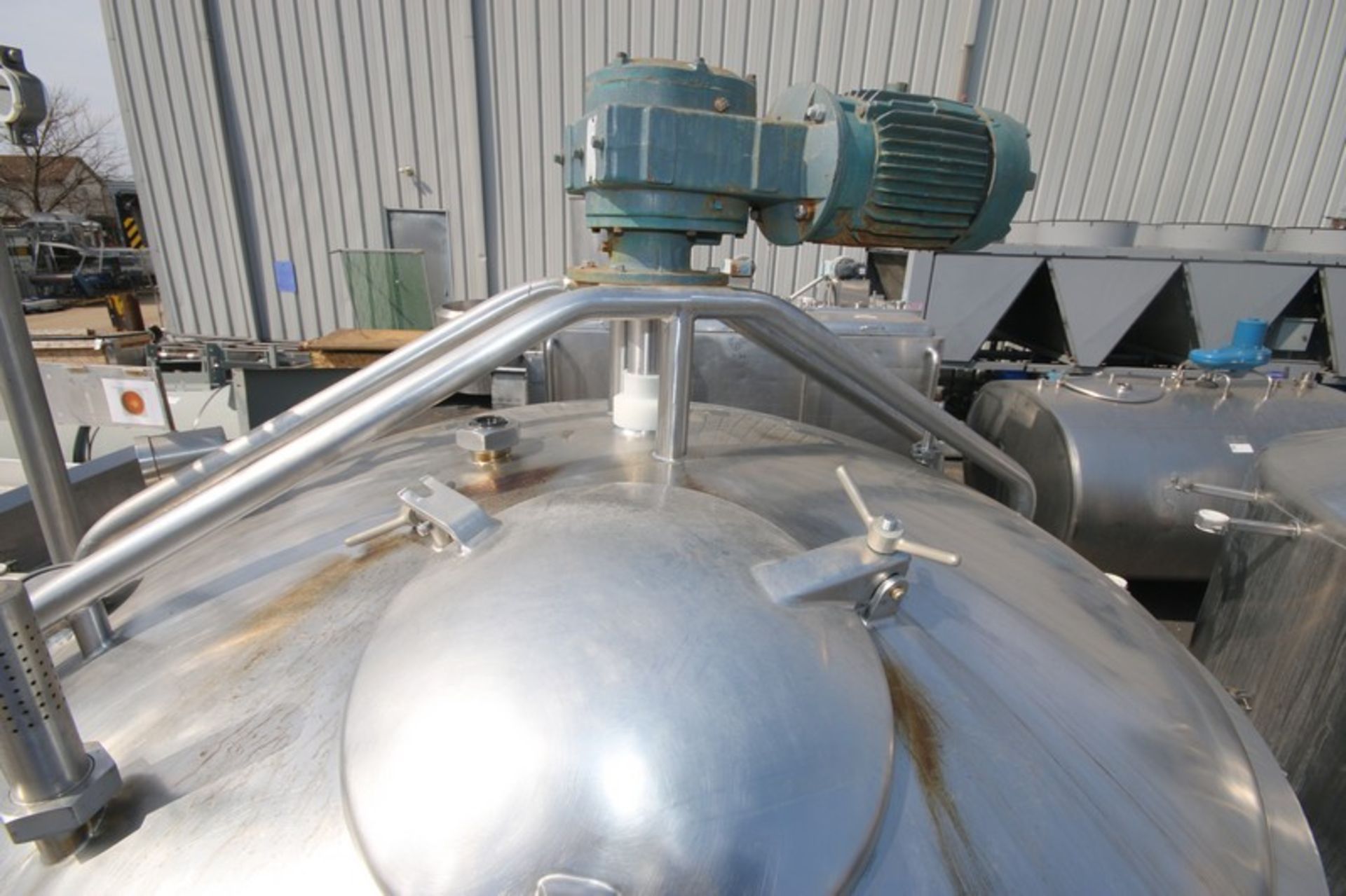 DCI 600 Gal. Dome Jacketed Processor, Dome Top/Slope Bottom, Tank Dims.: Aprox. 69" Dia. x 48" H, - Image 6 of 13