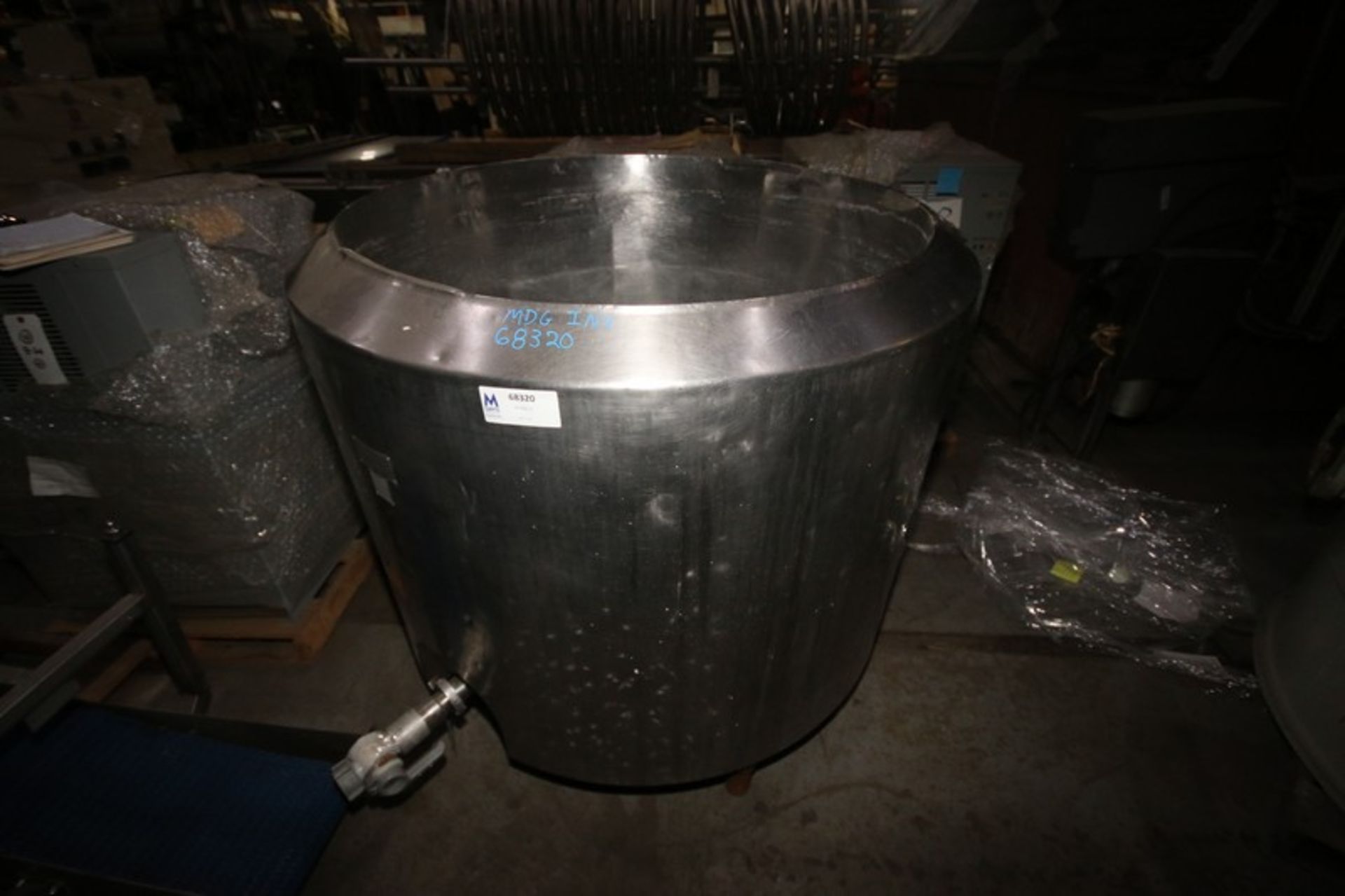 Crepaco Aprox. 200 Gal. Jacketed S/S Tank,S/N 6664, Open Top (INV#68320)(LOCATED IN BRADDOCK, PA--