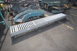 Straight Section of Roller Conveyor,Aprox. 144" L x 15-1/2" W Rolls (NOTE: Missing Legs--See