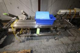 87" L x 14.5" W x 32" H S/S Power BeltConveyor, with Drive Motor, Mounted on Casters (INV#70034) (