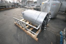 United Utsenco S/S Single Wall Tank,Aprox. 37" W, with Aprox. 63" L Slope, on S/S Legs with S/S