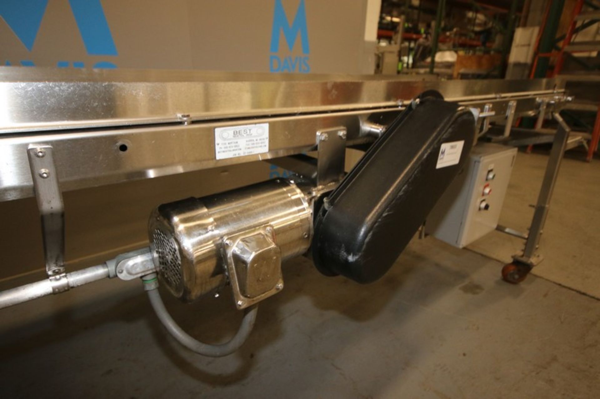 BEST Industrial Group Straight Section of Conveyor, Overall Dims.: Aprox. 8' L x 23-3/4" W Belt with - Image 4 of 8