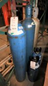 Lot of (3) 50” H x 9” W Gas Cylinders, NitrogenMix & Carbon Dioxide(INV#78249)(Located @ the MDG