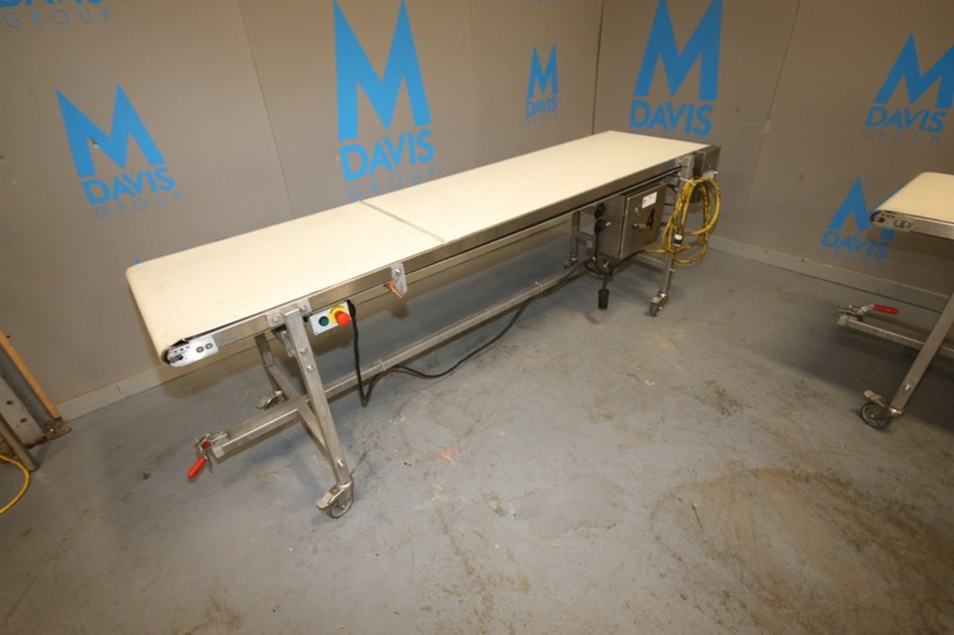 Straight Section of Conveyor,Overall Dims.: Aprox. 8' L x 23-1/4" W Belt, Mounted on S/S Portable - Image 2 of 5
