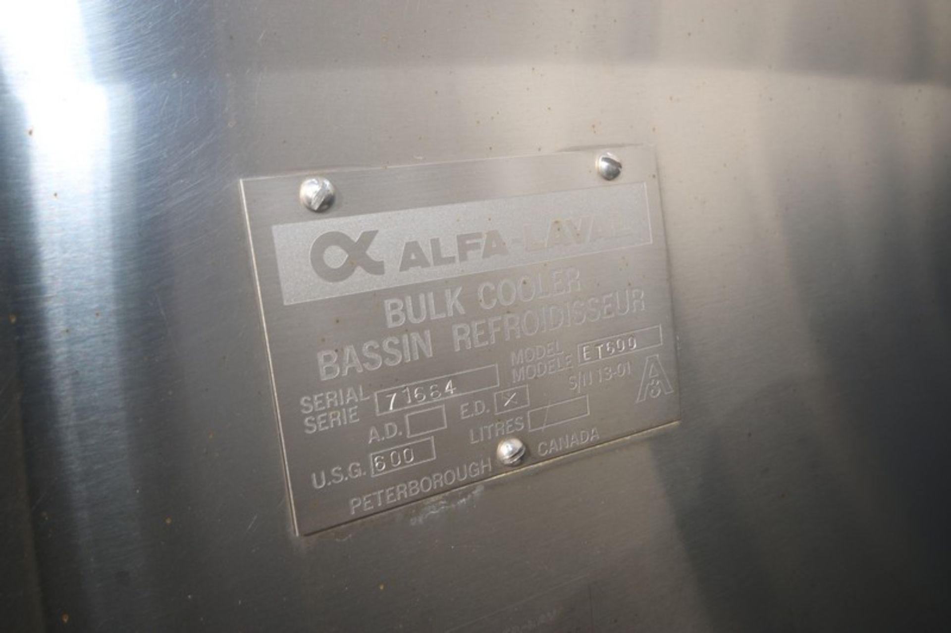 Alfa-Laval 600 Gal. S/S Jacketed - Image 4 of 9