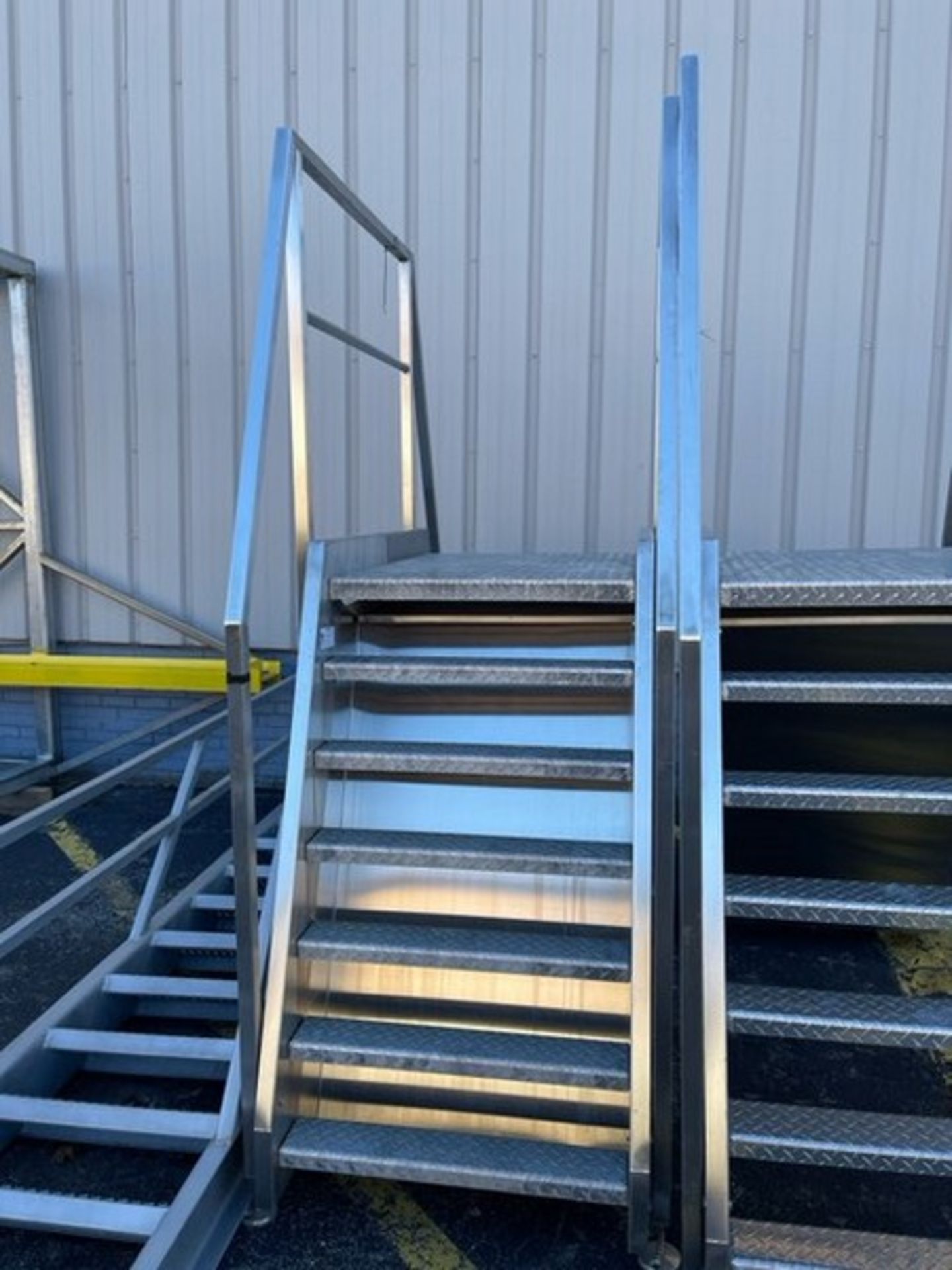 S/S & Aluminum Crossover Stairs,Overall Dims.: Aprox. 80" L x 37" W x 56" H, with Aprox. 34" L x 30"