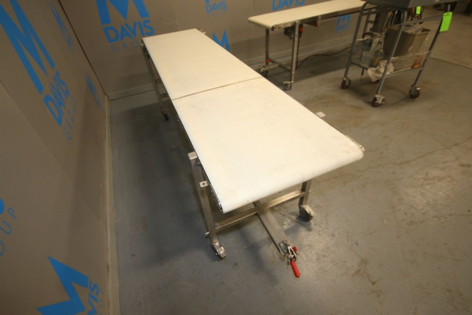 Straight Section of Conveyor,Overall Dims.: Aprox. 8' L x 23-1/4" W Belt, Mounted on S/S Portable - Image 5 of 5