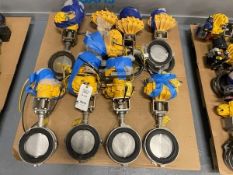 Lot of (9) Keystone 6" S/S Actuated ButterflyValves (INV#78103)(Located @ the MDG Showroom -