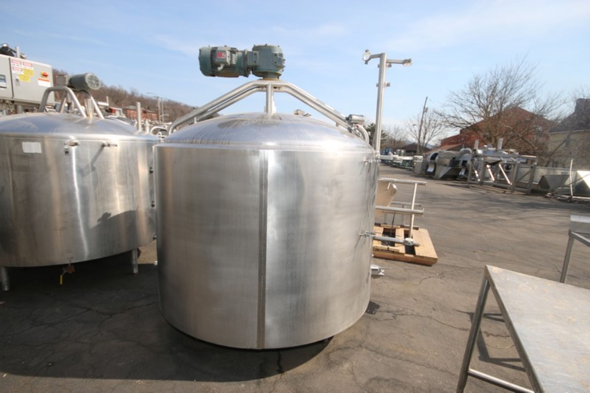 DCI 600 Gal. Dome Jacketed Processor, Dome Top/Slope Bottom, Tank Dims.: Aprox. 69" Dia. x 48" H, - Image 7 of 13