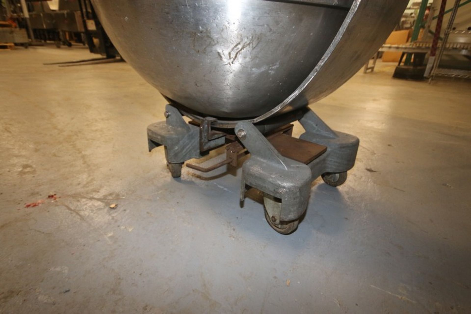 S/S Mixing Bowl, Internal Dims.:  Aprox. 32-1/2" Dia. x 26-1/2" Deep, Mounted on Portable Cart ( - Image 7 of 8