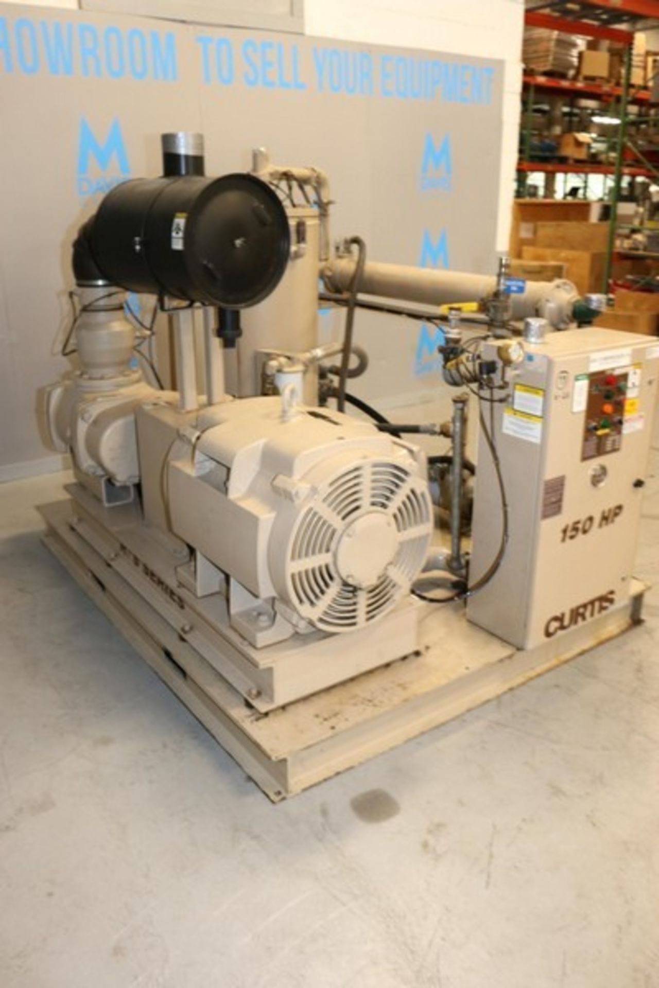 Curtis 150 hp Air Compressor, M/N R/S 150D A/EE75G, S/N 7863H07014, 706 CFM, 125 PSI, 460 Volts, - Image 10 of 12