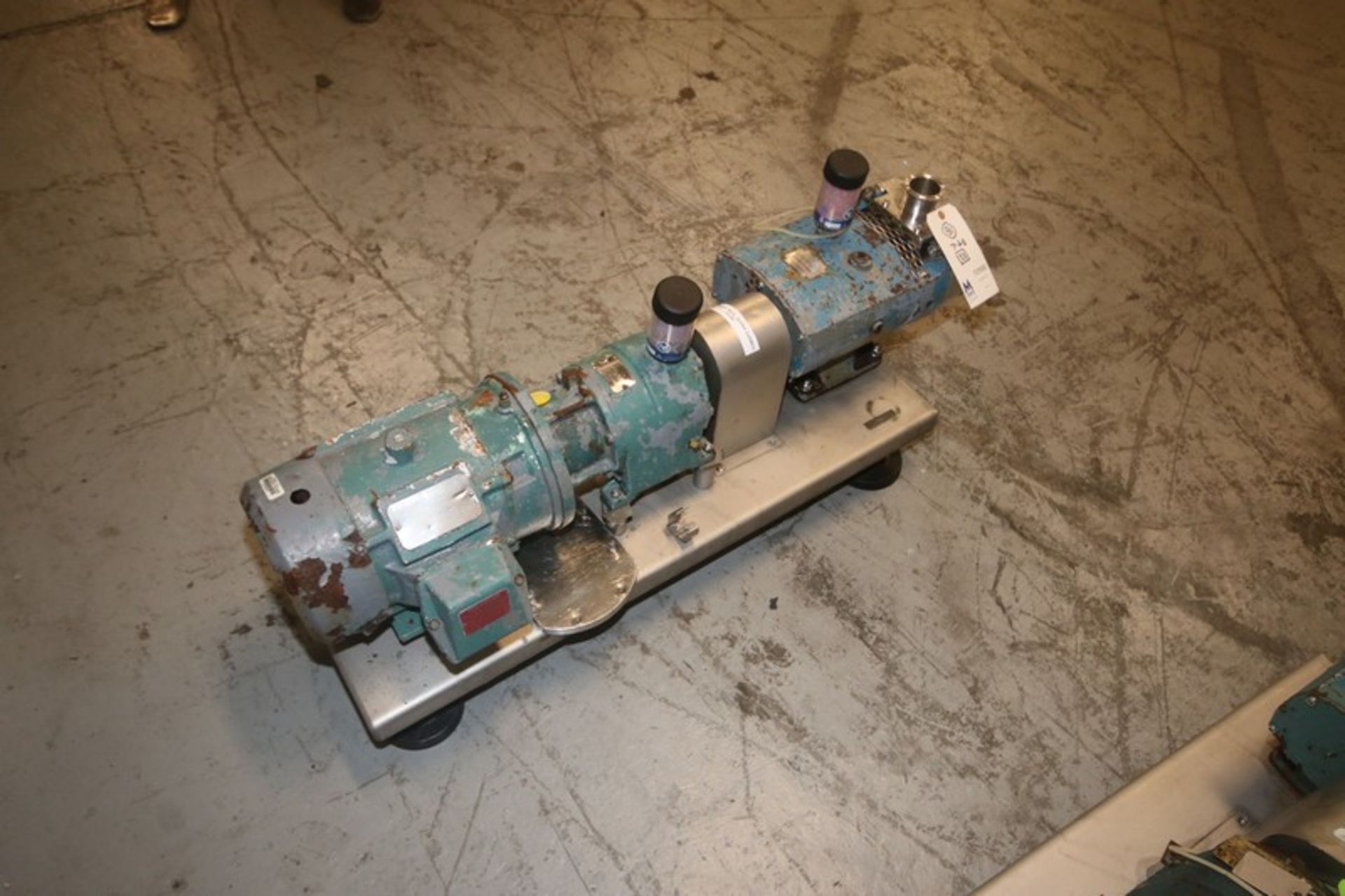Tri-Clover 3 hp Positive Displacement Pump, M/N TC1P3NLD, with Aprox. 2" Clamp Type Head, with - Image 4 of 5