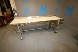MK North America Straight Section of Conveyor,with S/S Back Splash, Overall Dims.: Aprox. 8' L x