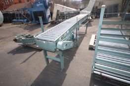 Hytrol Straight Section of Roller Conveyor,S/N 12F366, Overall Dims.: Aprox. 11' L x 16-1/2" W, with