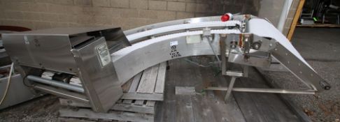 C.H. Babb 12 ft L 45 Degree S/S Power Roller Pan Conveyor Section with 36" W Opening with 7.5"