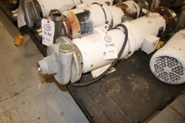 Ampco 7.5 hp Centrifugal Pump,with 2.5" x 2" Clamp Type S/S Head, with Baldor 3450 RPM Motor, 208-