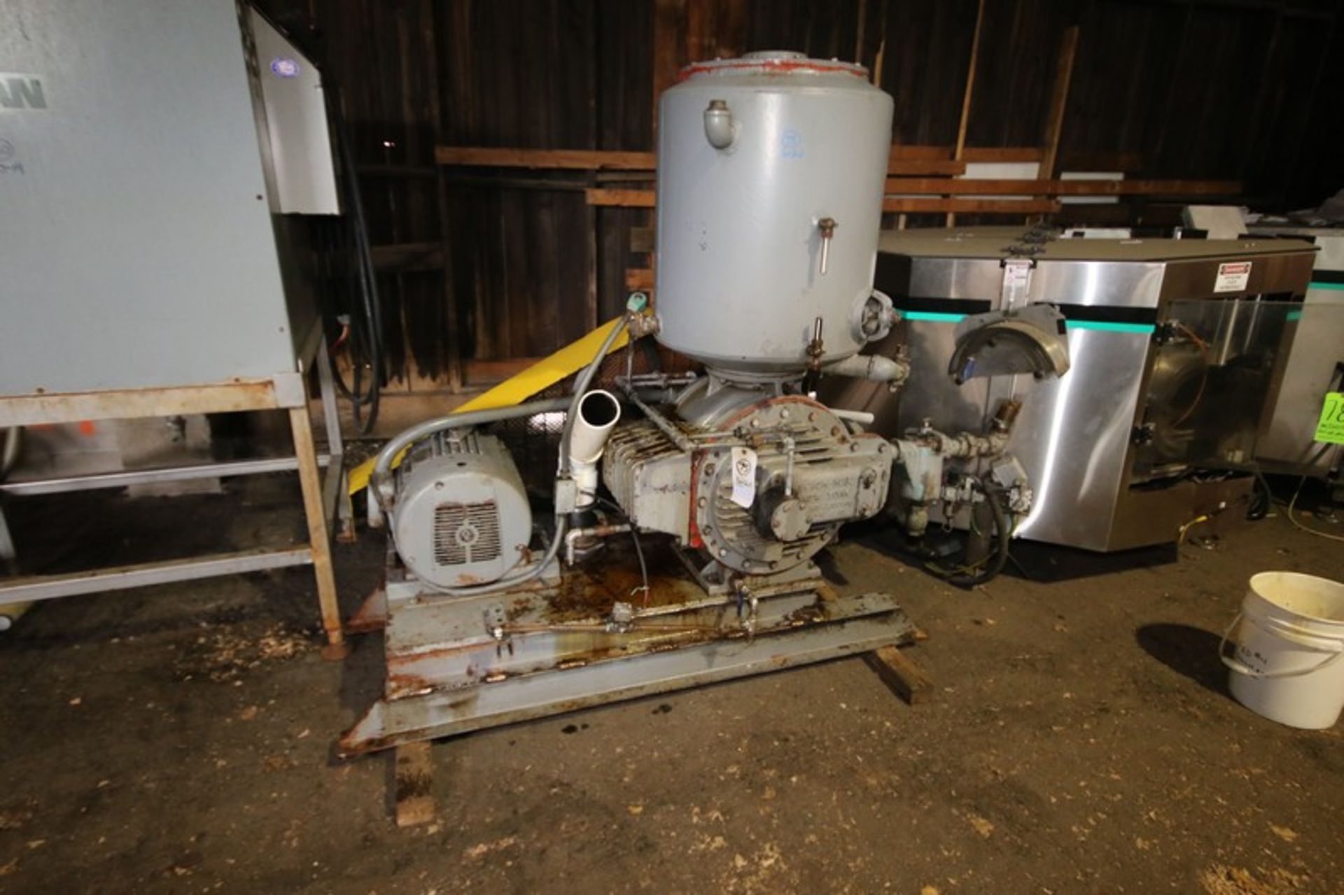 15 hp Vacuum Pump, Pump Size 250-D, S/N 24183-1,with 1760 RPM Motor, with Beach Russ Co. M128