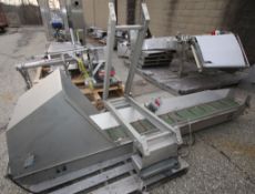 10 ft L S/S Power Inclined Conveyor with9" W Belt, 20" x 24" Bottom Hinged Hopper with Legs (INV#