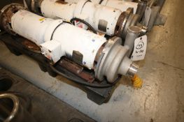 Ampco 5 hp Centrifugal Pump,M/N KC2, with 2.5" x 2" Clamp Type S/S Head, with Baldor 3450 RPM Motor,