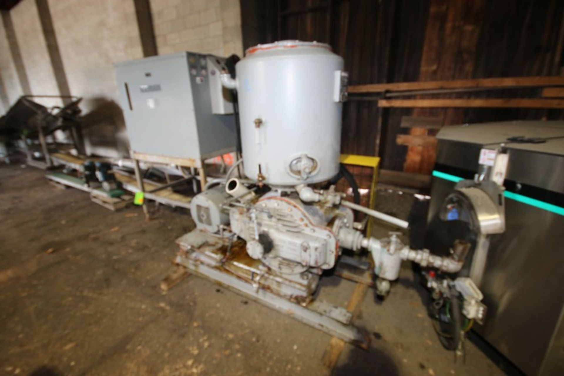 15 hp Vacuum Pump, Pump Size 250-D, S/N 24183-1,with 1760 RPM Motor, with Beach Russ Co. M128 - Image 2 of 8
