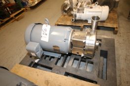 Alfa Laval 20 hp Centrifugal Pump,M/N 96340/3595, with 3" x 2.5" Clamp Type S/S Head, with 3525