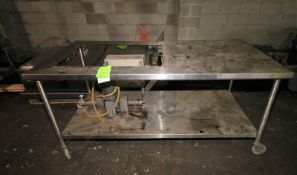 S/S Table with Mounted Sine Type Pump 1/4 hp,1740 rpm, 110V (INV#65794)(Located at the MDG Auction