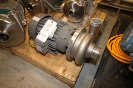 Ampco 5 hp Centrifugal Pump,M/N DC2, with 3" x 2.5" Clamp Type S/S Head, with 3450 RPM Motor, 208-