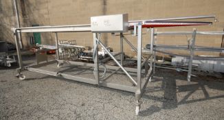 150" L x 64" H S/S Portable Power BeltConveyor with 43" W Belt & Drive with 5 ft L Eagle Belt