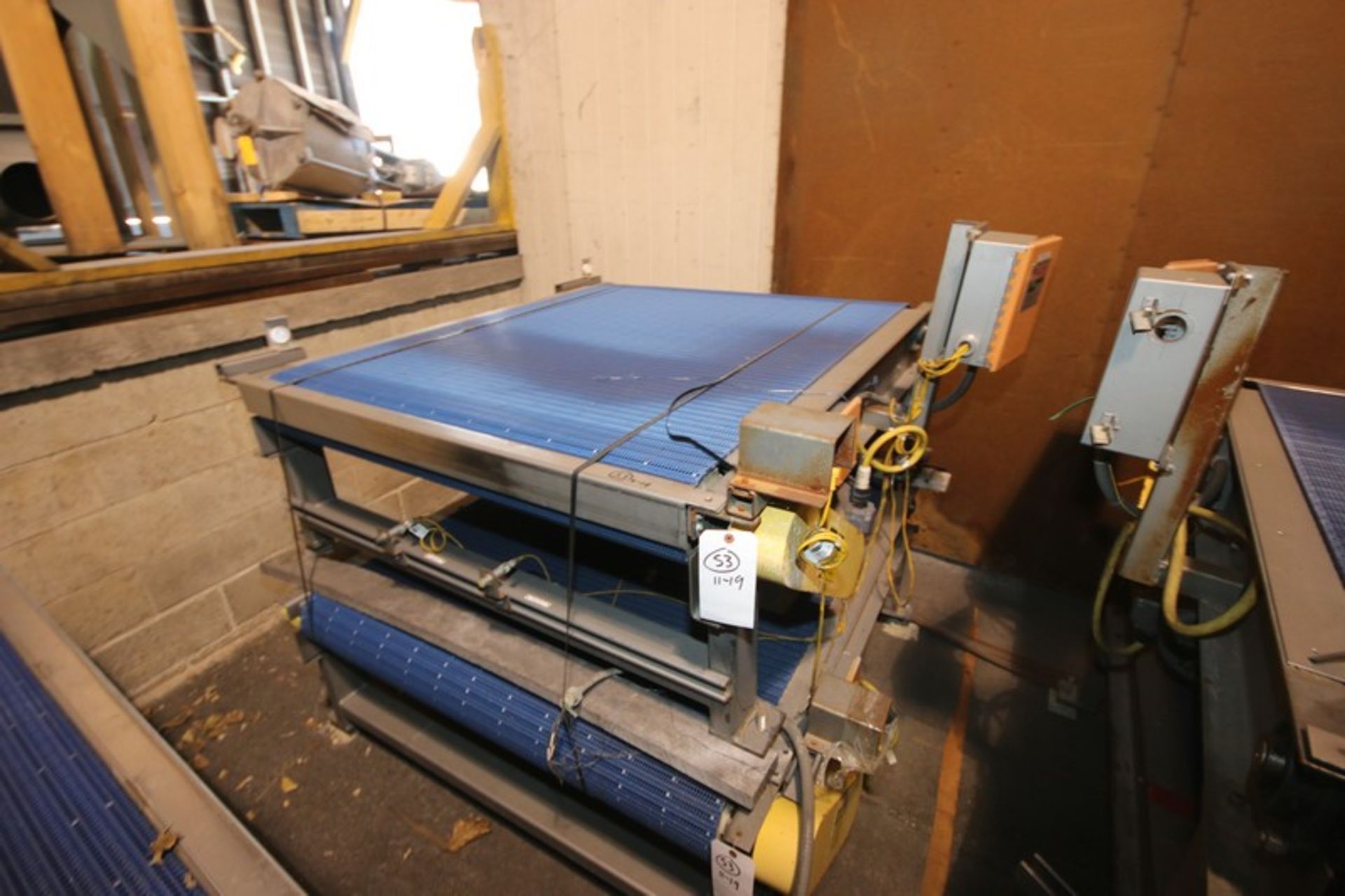 6-Sections of H&CS Conveyors, Overall Dims.:Aprox. 60" L x 64" W x 36" H, with Plastic Blue Belt, - Image 2 of 7