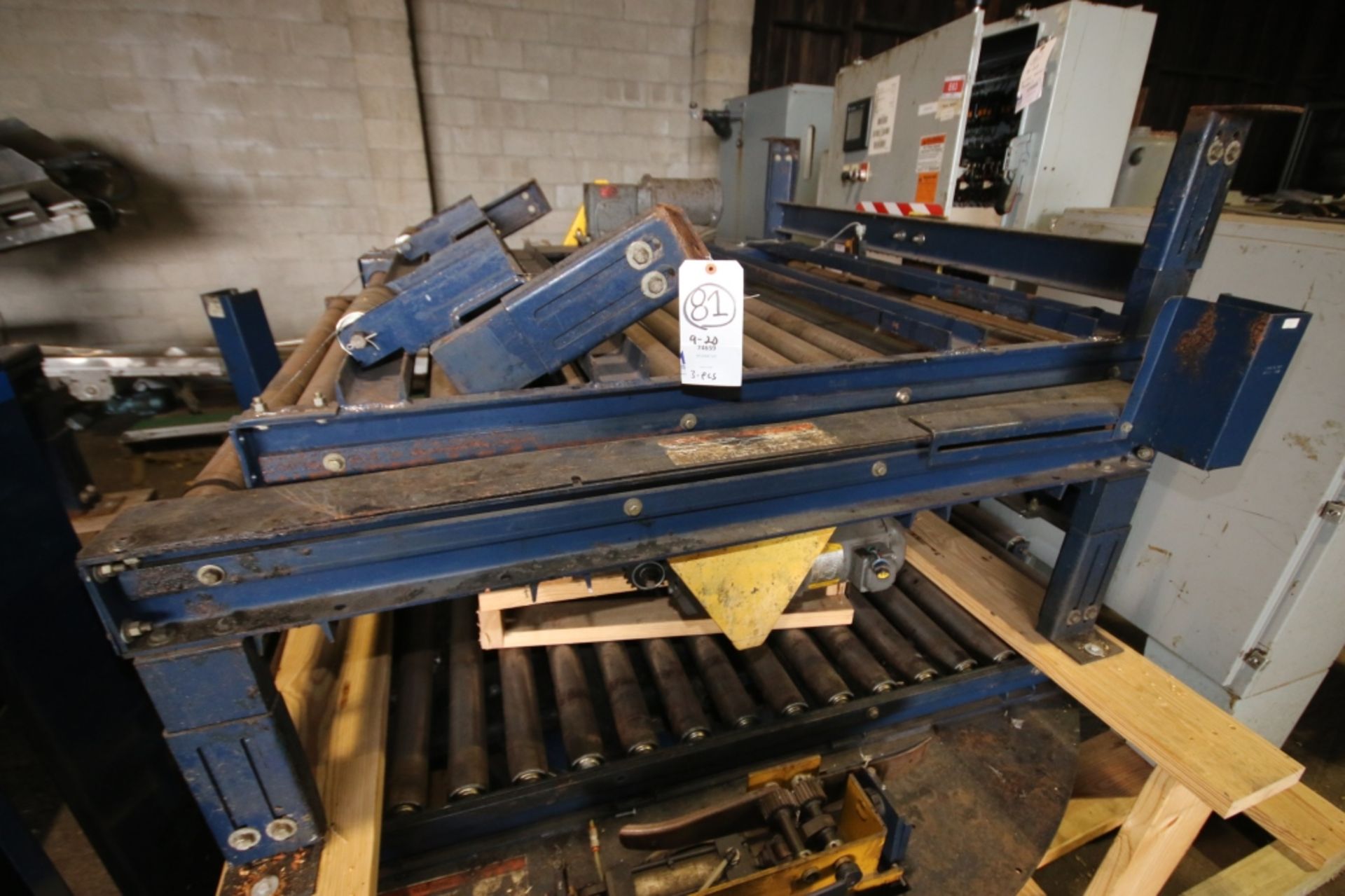 3 - Pcs Conveyor Beds, Includes 78" Lx 52" W Conveyor Rotating Bed with Drive, (2) 5 ft L x 52" W - Image 3 of 4